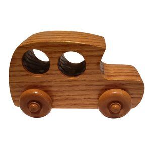 Handcrafted Wooden Car Eco-Friendly Montessori Play Toddler Minimalist Toy Décor
